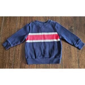 Old Navy Baby Sweater 12-18 Months Navy Red White Striped Pullover